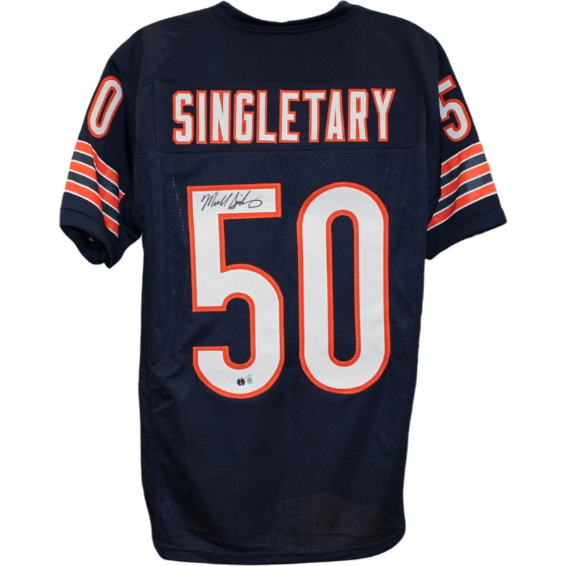 Mike Singletary Autographed Chicago Bears Navy Jersey