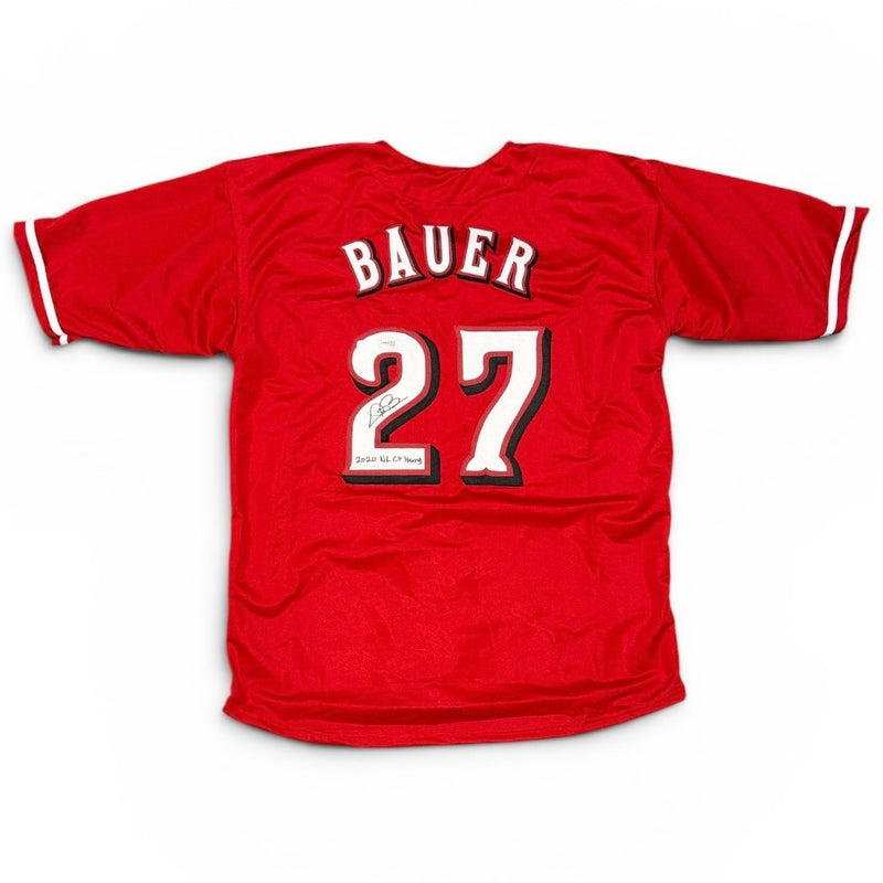 Trevor Bauer Signed Cincinnati Reds Custom Jersey - 2020 NL Cy Young