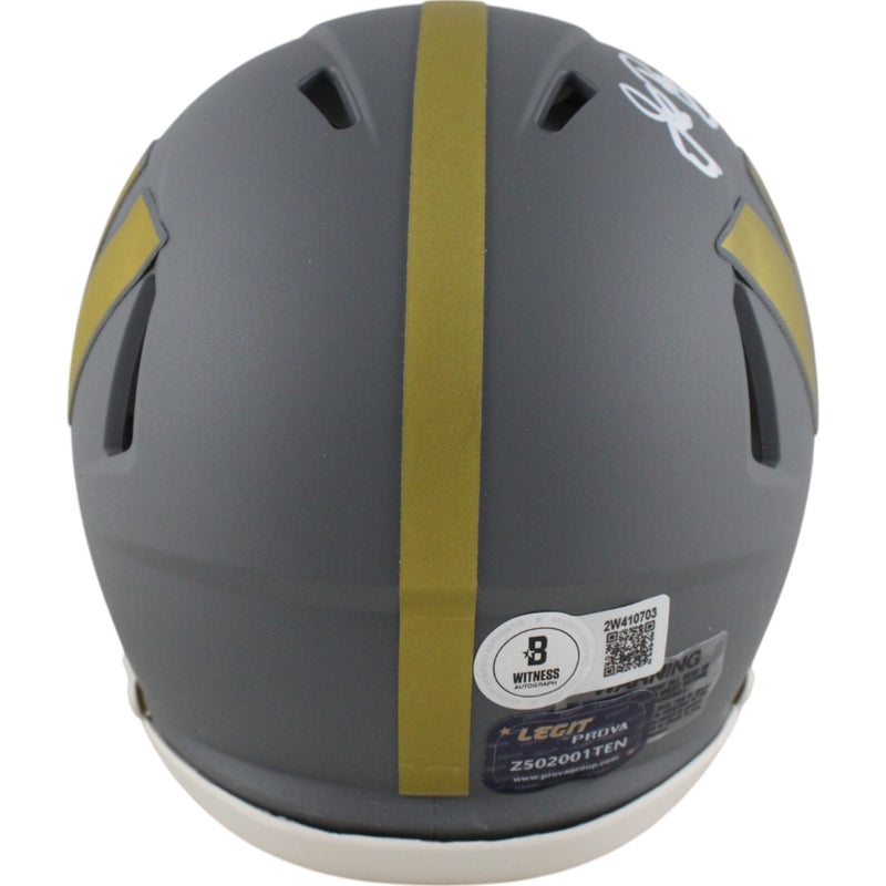 John Riggins Autographed Washington Commanders Slate Mini Helmet