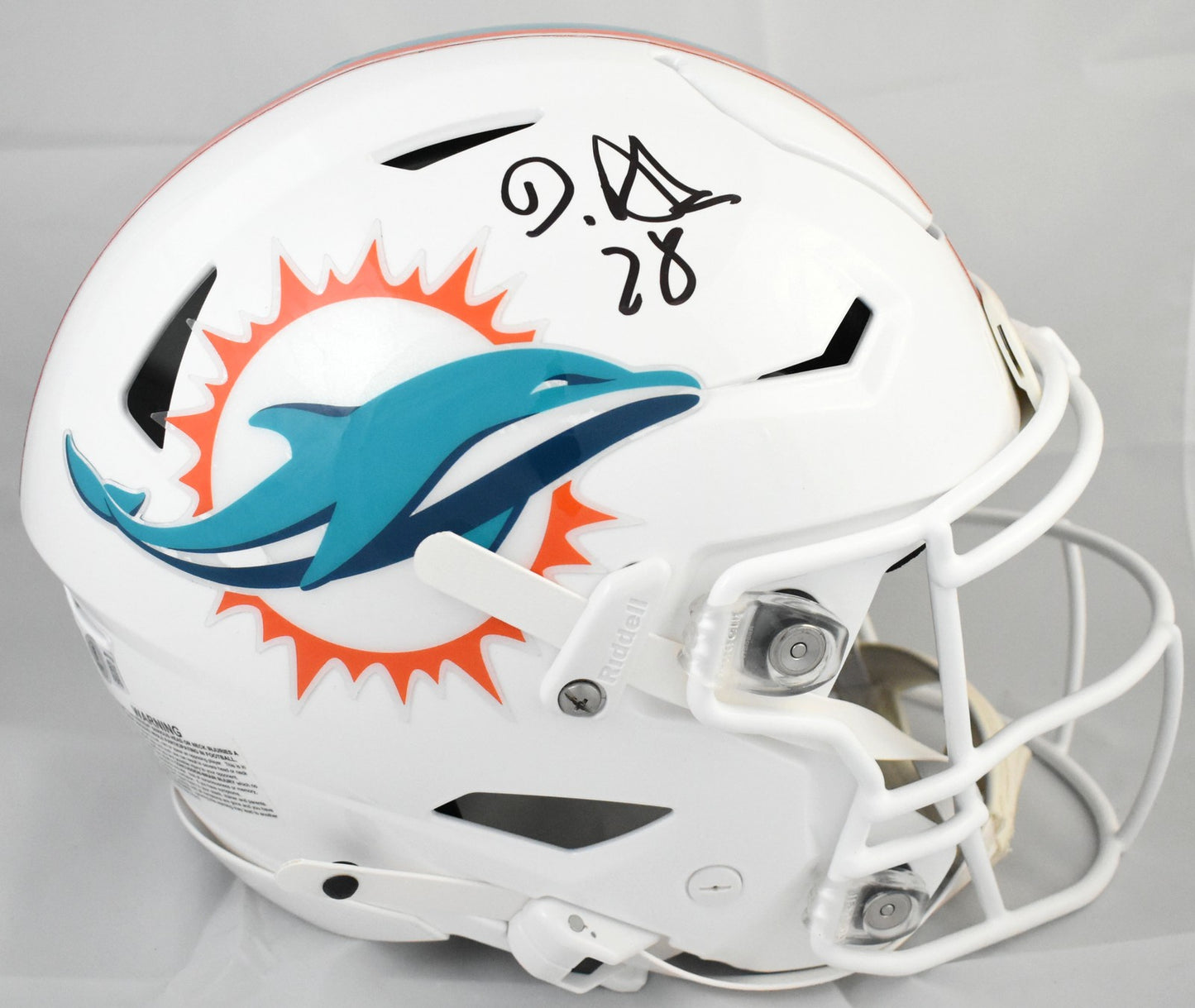 De'Von Achane Signed Miami Dolphins Full Size Speedflex Helmet