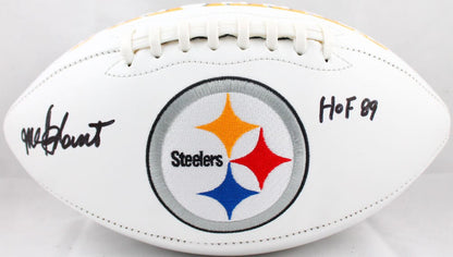 Mel Blount Autographed Pittsburgh Steelers Logo Football (HOF Inscription)