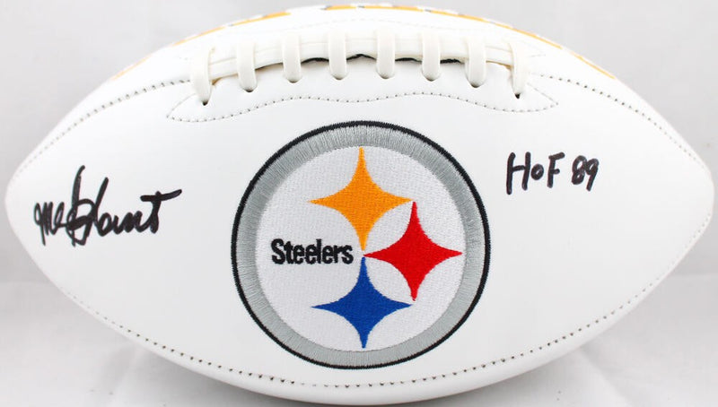 Mel Blount Autographed Pittsburgh Steelers Logo Football (HOF Inscription)