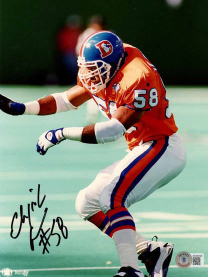 Elijah Alexander Autographed Denver Broncos 8x10 Photo (Beckett COA)