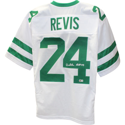 Darrelle Revis Autographed Pro Style White Jersey (BAS Witness)