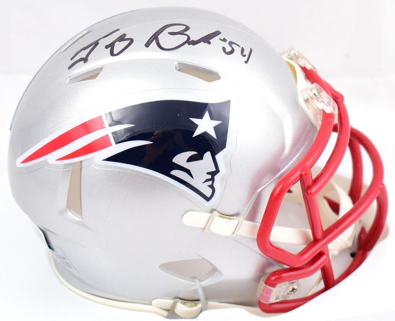 Tedy Bruschi Signed New England Patriots Black Speed Mini Helmet