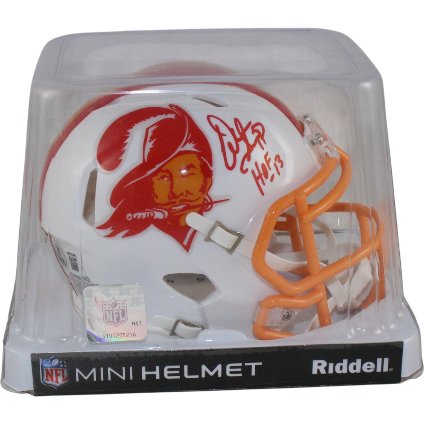 Warren Sapp Tampa Bay Buccaneers Signed Throwback Mini Helmet (HOF Inscription)