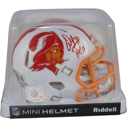 Warren Sapp Tampa Bay Buccaneers Signed Throwback Mini Helmet (HOF Inscription)