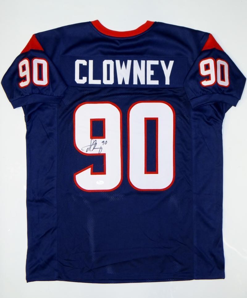 Jadeveon Clowney Autographed Blue Custom Jersey