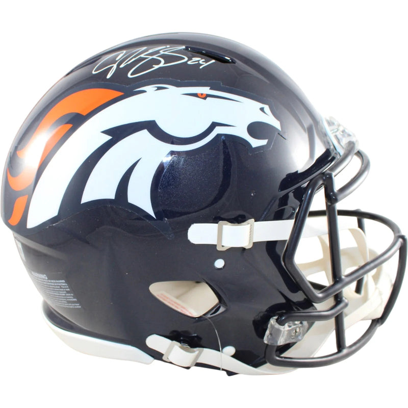 Champ Bailey Autographed Denver Broncos Throwback Proline Helmet