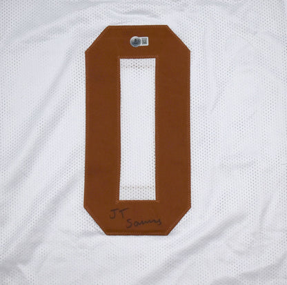 Ja'Tavion Sanders Autographed White Custom Football Jersey
