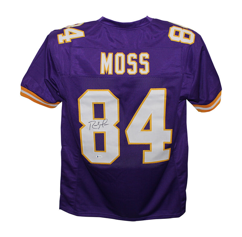 Randy Moss Signed Pro Style Purple Football Jersey
