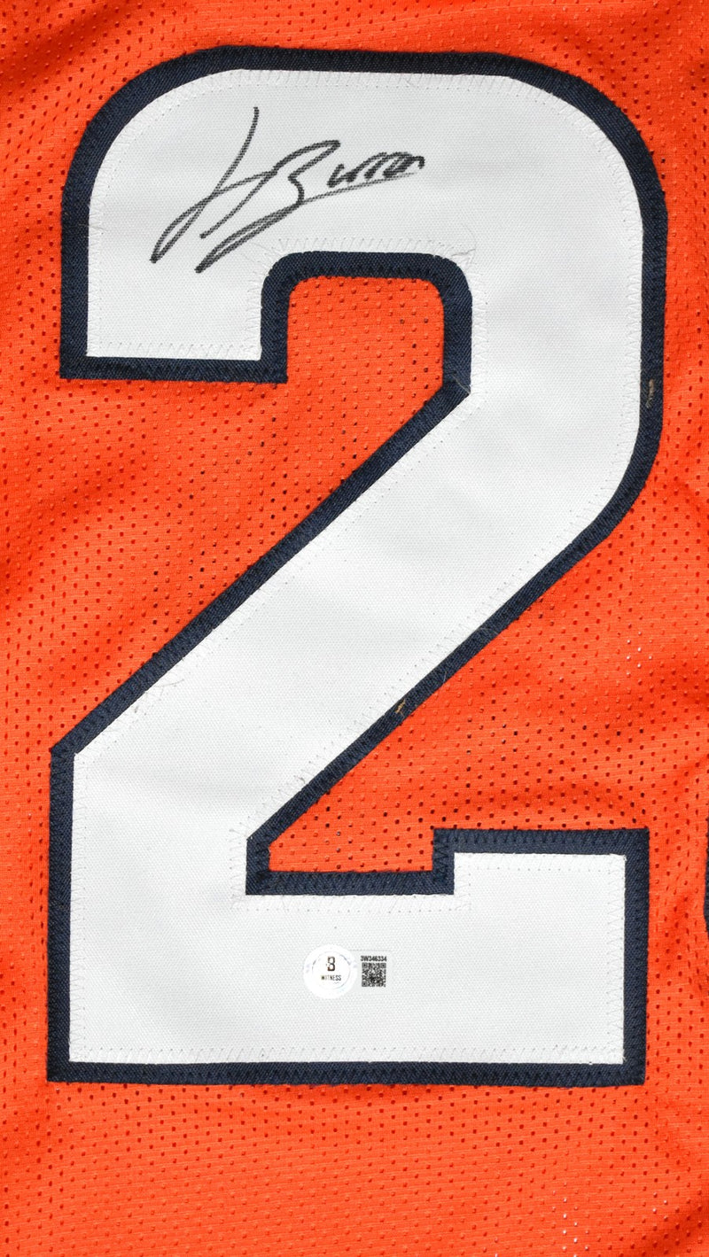 Jahdae Barron Signed Denver Broncos Custom Orange Jersey