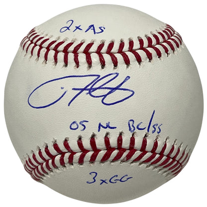 Derrek Lee Signed Official Major League Baseball with 3 Inscriptions