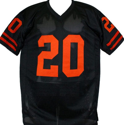 Earl Campbell Signed Black Custom Stat Style Jersey