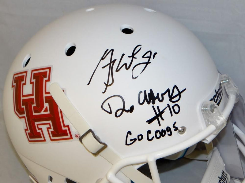 Greg Ward & Demarcus Ayers Signed Houston Cougars Full Size Helmet