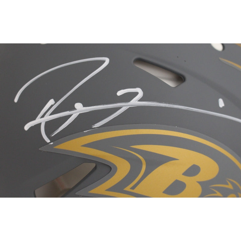 Ray Lewis Baltimore Ravens Autographed Full Size Slate Authentic Helmet