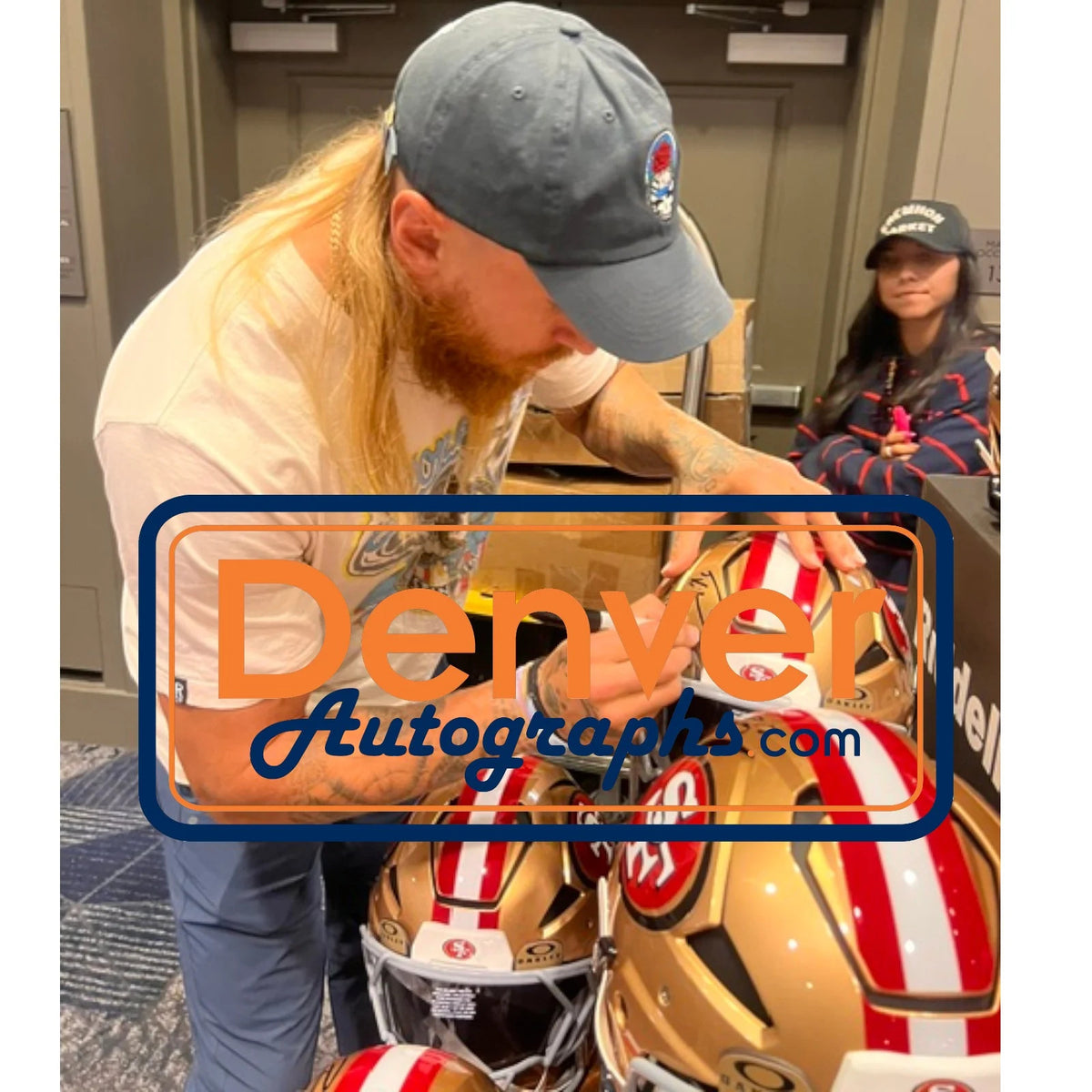 Brock Purdy & George Kittle Signed San Francisco 49ers Full Size Axiom Helmet