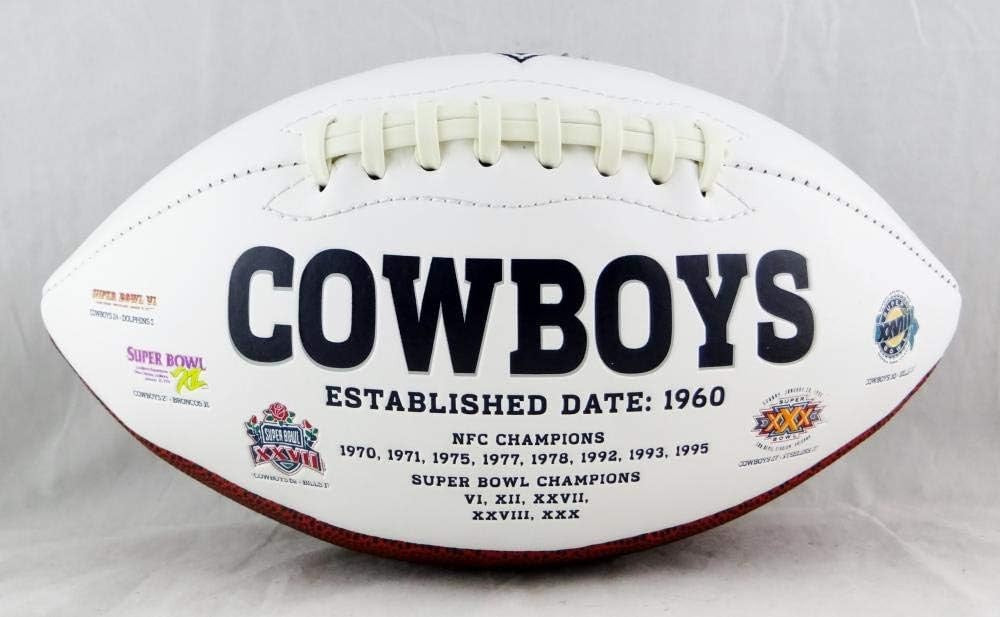 Gil Brandt Signed Dallas Cowboys Logo Football (HOF Inscription)