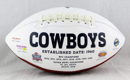 Gil Brandt Signed Dallas Cowboys Logo Football (HOF Inscription)