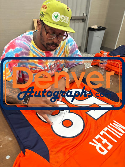 Von Miller Autographed Custom Orange Jersey (Beckett Witnessed)