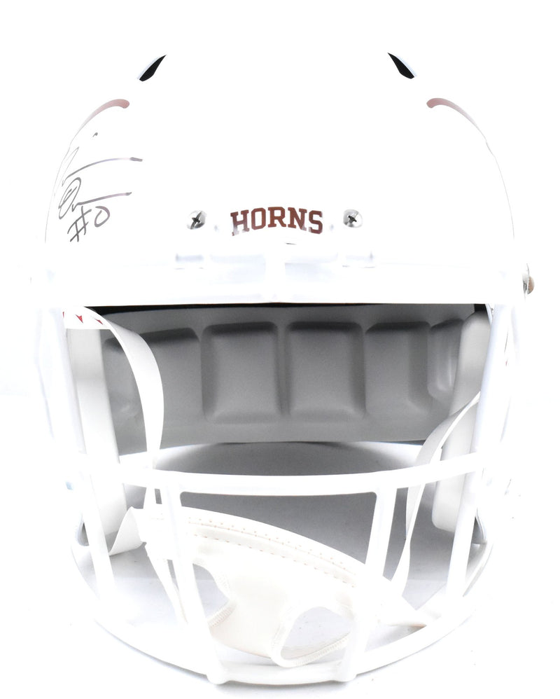DeMarvion Overshown Signed Texas Longhorns Full Size Speed Helmet