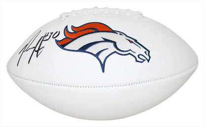 Phillip Lindsay Autographed Denver Broncos Logo Football (Beckett BAS)