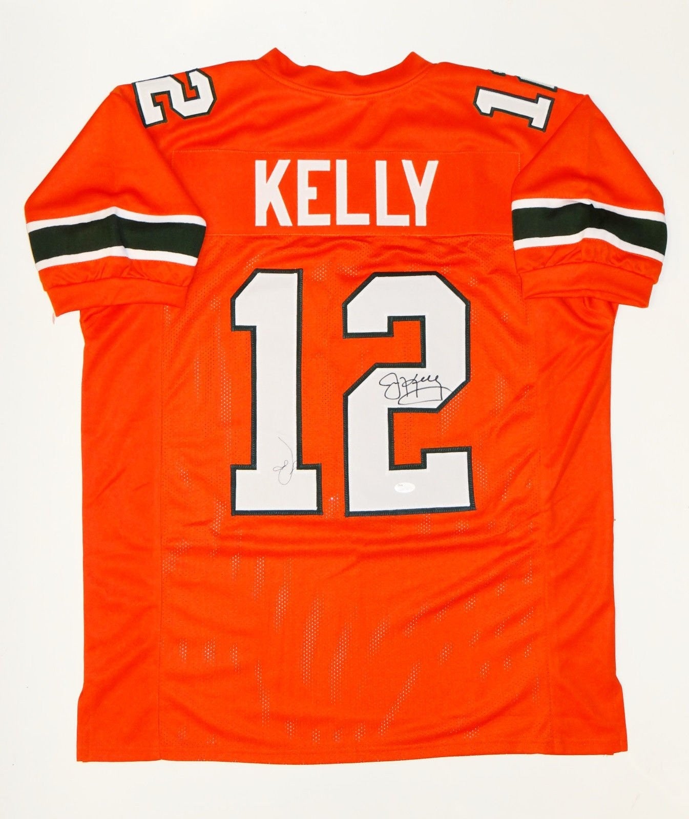 Jim Kelly Signed Miami College Style Orange Jersey
