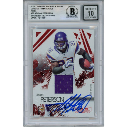 Adrian Peterson Autographed 2009 Panini RS Longevity Patch Trading Card