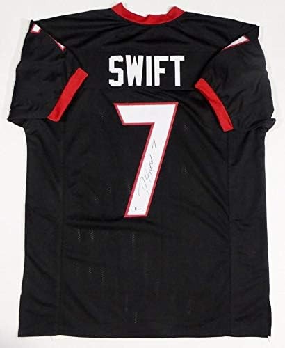 D'Andre Swift Autographed Black Custom Jersey