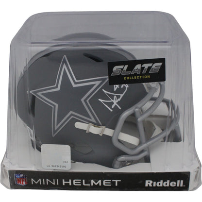 Dak Prescott Dallas Cowboys Autographed Slate Mini Helmet
