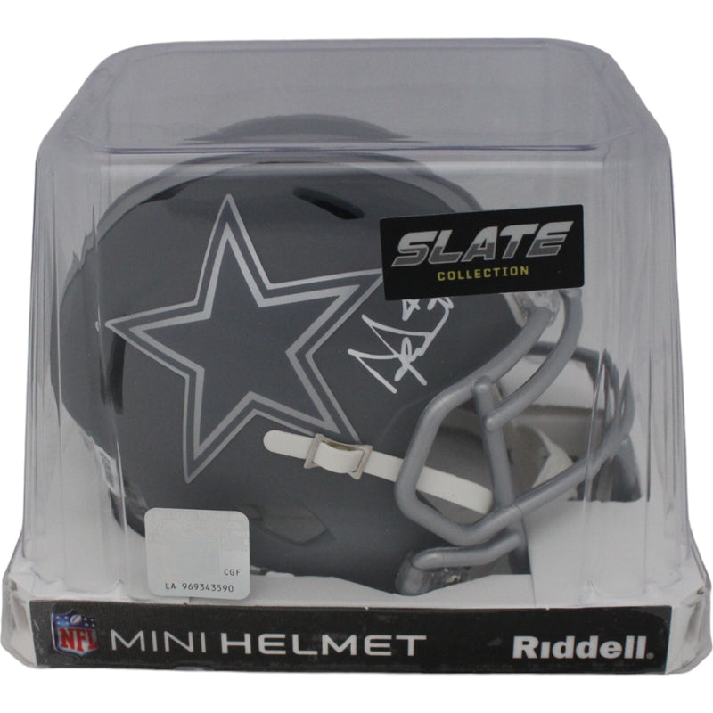 Dak Prescott Dallas Cowboys Autographed Slate Mini Helmet