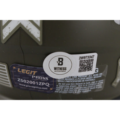 Phil Simms New York Giants Autographed Salute to Service Mini Helmet