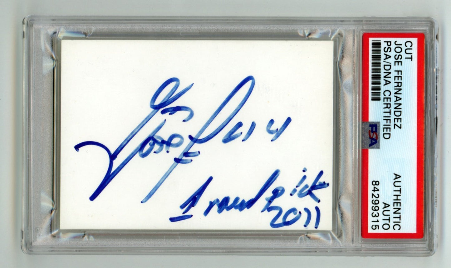 Jose Fernandez Signed 2011 1st Round Pick Cut Signature PSA Authentic
