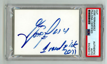 Jose Fernandez Signed 2011 1st Round Pick Cut Signature PSA Authentic