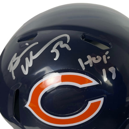 Brian Urlacher Signed Chicago Bears Mini Helmet HOF 18 BAS