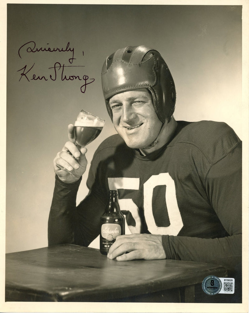 Ken Strong Autographed New York Giants 8x10 Photo