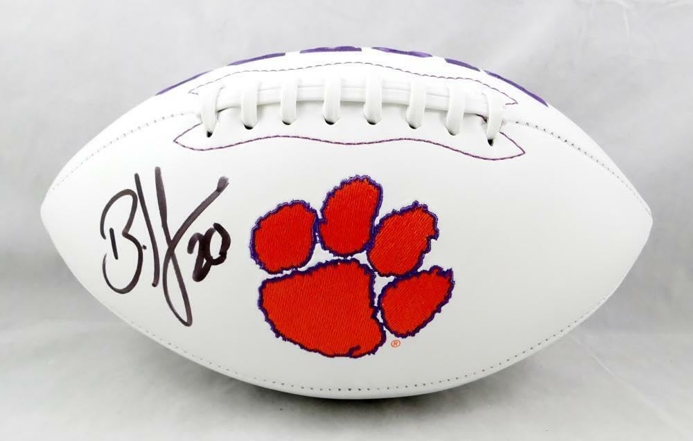 Brian Dawkins Signed Clemson Tigers Logo Football - Black Edition