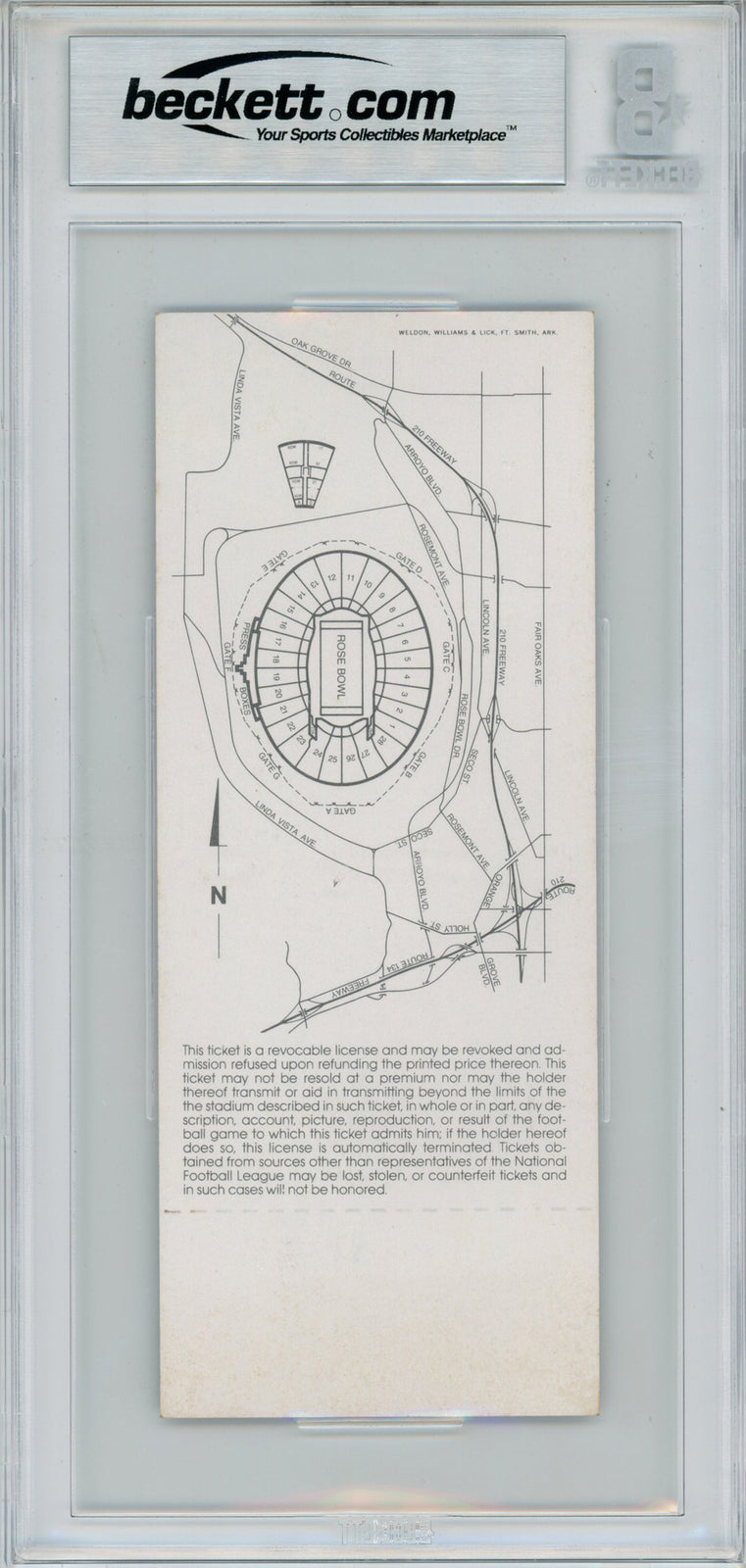 John Riggins Signed Super Bowl XVII Ticket Stub SB XVII MVP Grade 8 BAS