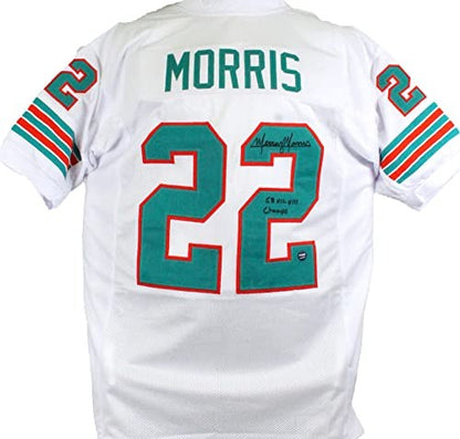 Mercury Morris Signed White Custom Jersey - SB Champs Inscription