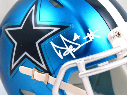 Dak Prescott Signed Dallas Cowboys Blaze Alternate Mini Helmet