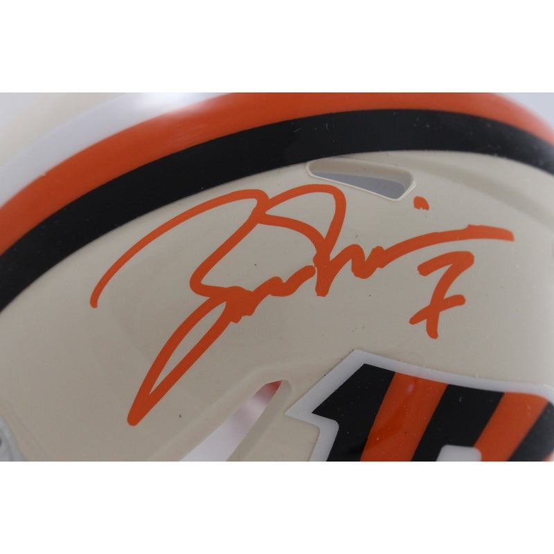 Boomer Esiason Autographed Cincinnati Bengals Retro Mini Helmet