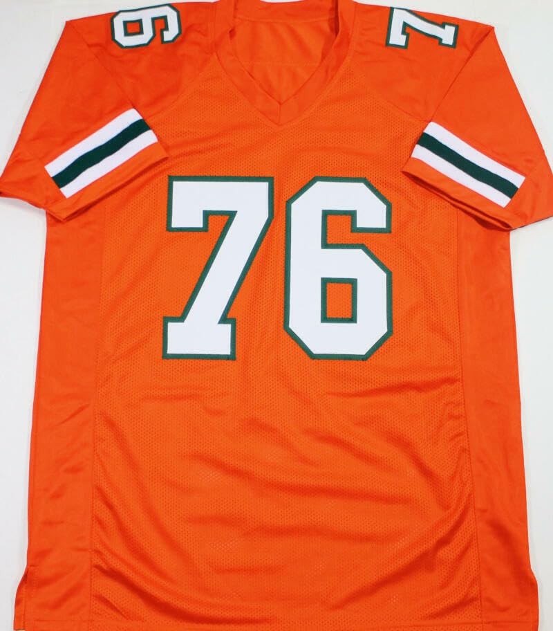 Warren Sapp Autographed Orange Custom Football Jersey