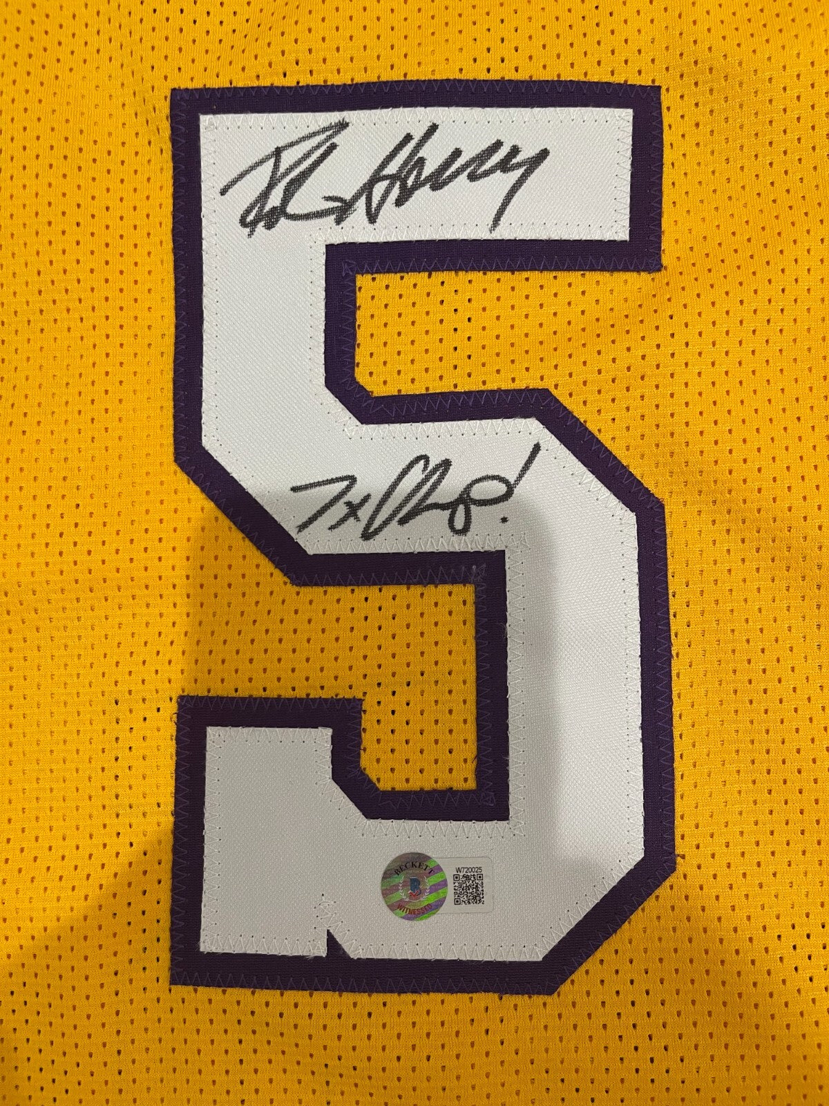 Robert Horry Signed Los Angeles Lakers Custom Jersey (7x Champ) BAS