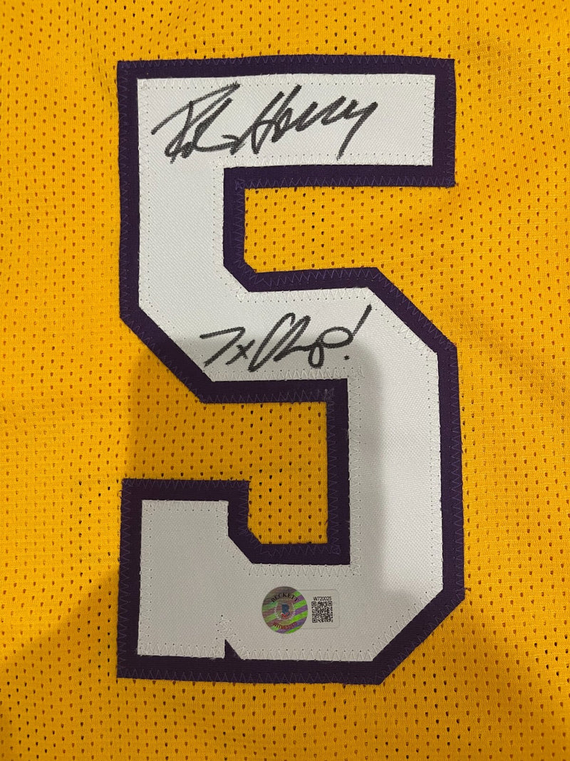 Robert Horry Signed Los Angeles Lakers Custom Jersey (7x Champ) BAS