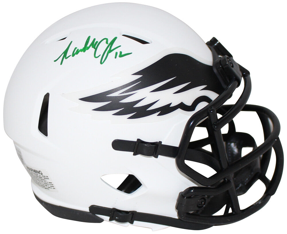 Randall Cunningham Signed Philadelphia Eagles Lunar Mini Helmet (BAS)