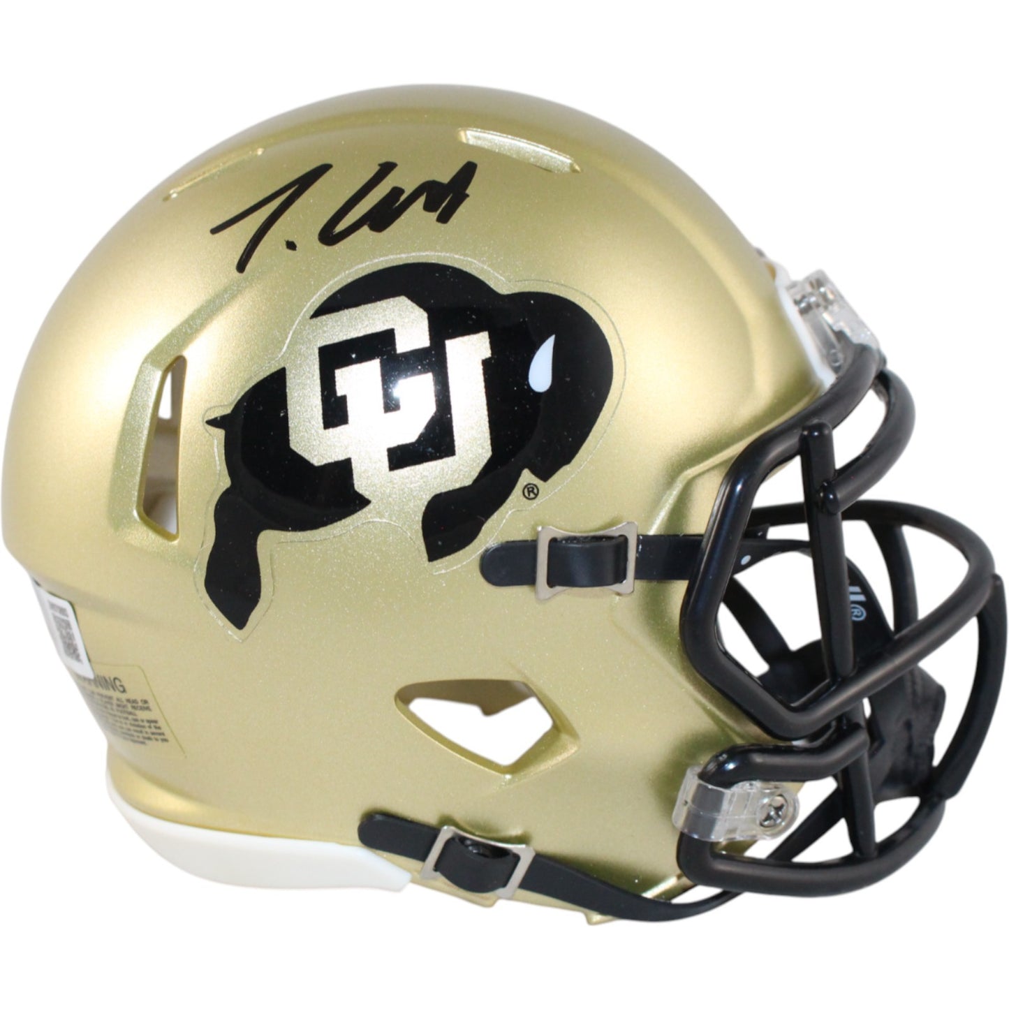 Travis Hunter Autographed Colorado Buffaloes Mini Helmet