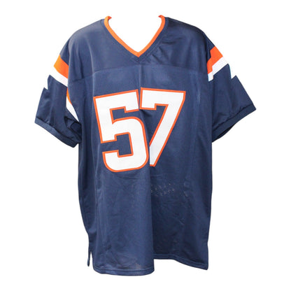 Dre Greenlaw Autographed Custom Blue Pro Style Jersey (Beckett)