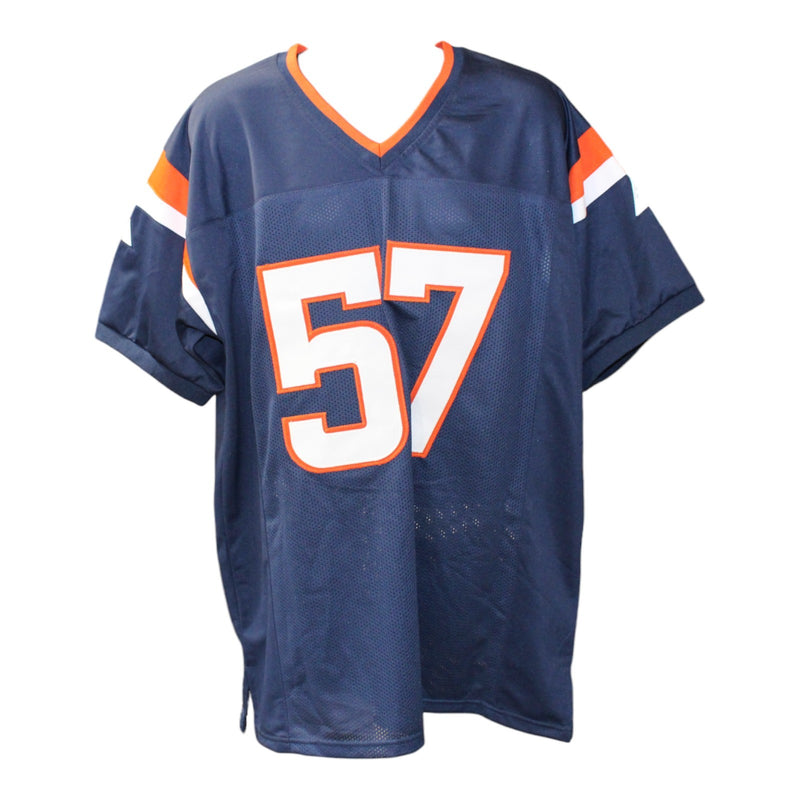 Dre Greenlaw Autographed Custom Blue Pro Style Jersey (Beckett)