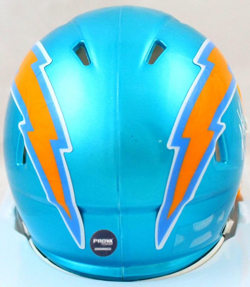 Natrone Means Signed San Diego Chargers Flash Speed Mini Helmet