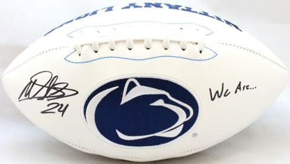 Miles Sanders Signed Penn State Nittany Lions Logo Football with Inscription